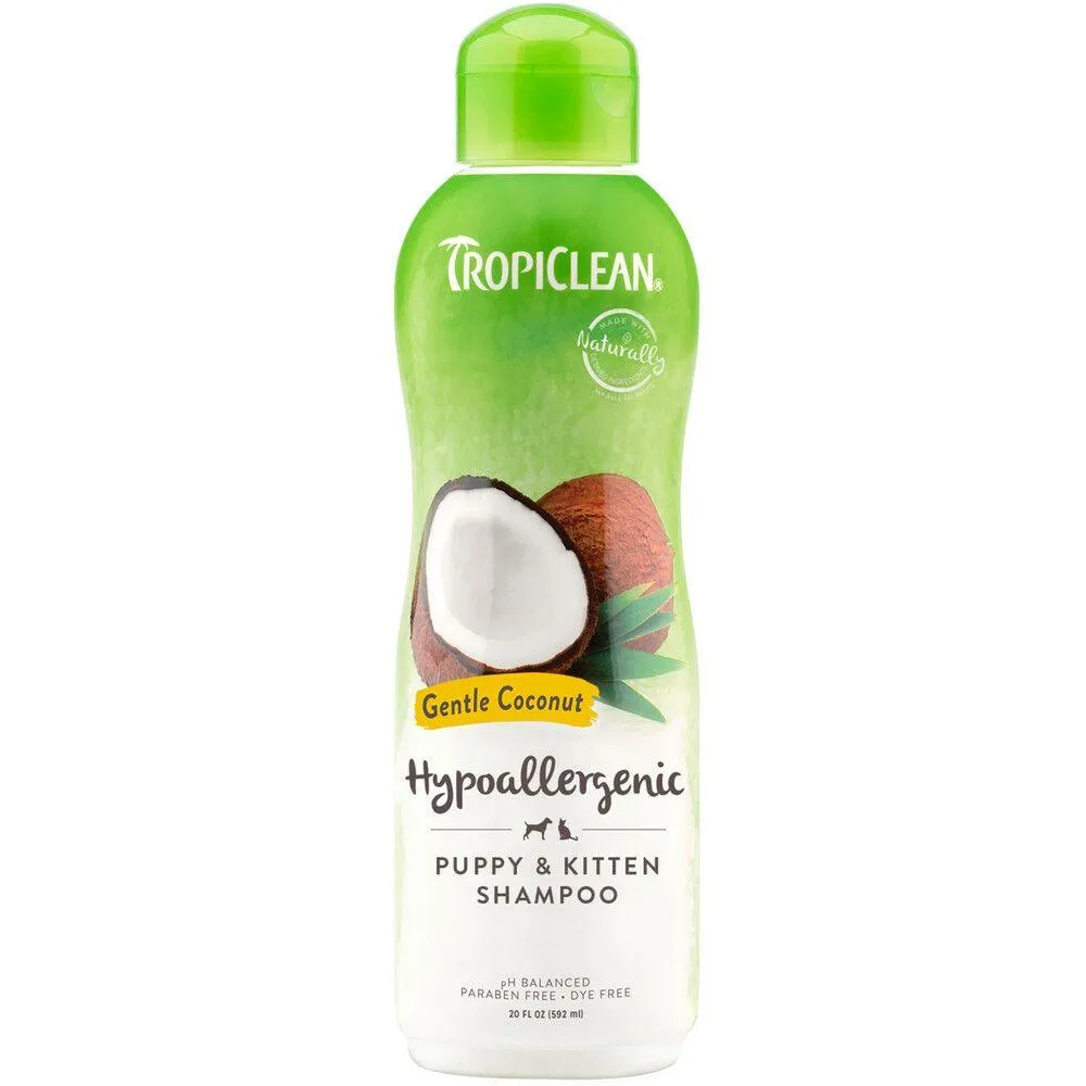 Tropiclean Shampoo Hipoalergénico Coco Suave Para Perros 20oz