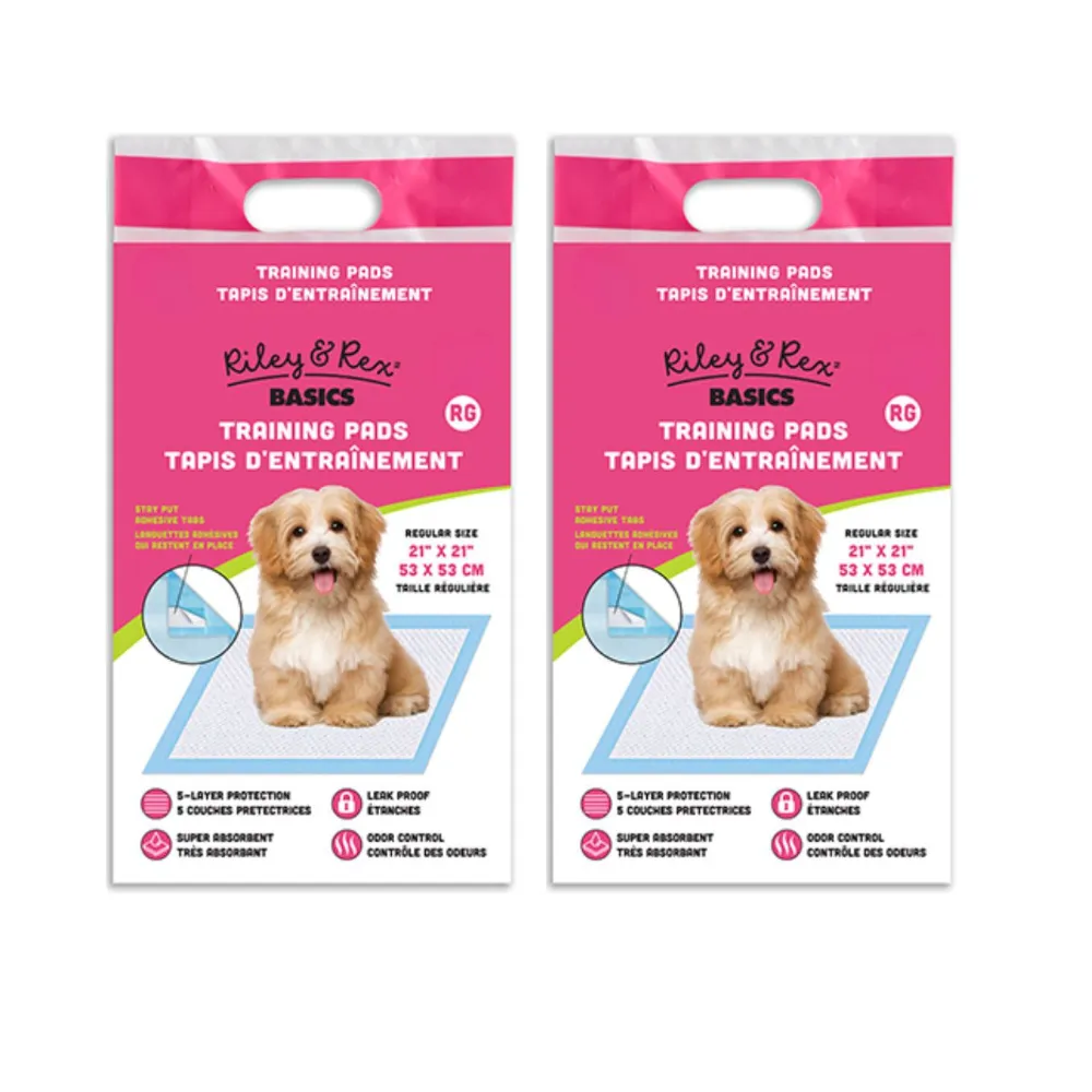 Riley & Rex Pet Training Pads Almohadillas CON ADHESIVO De Entrenamiento Para Perros 21″ X 21″ 2-PACK (28 Uds)