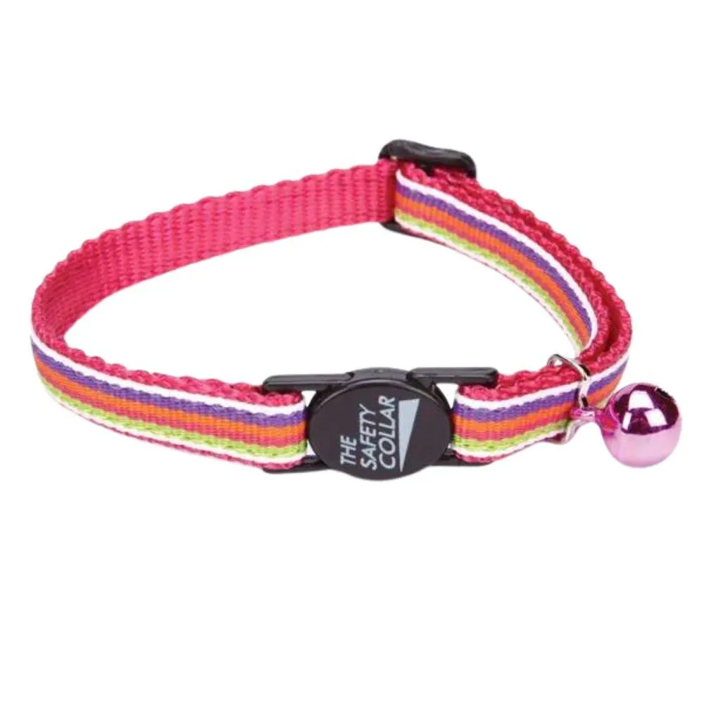 Savvy Tabby Collar Rosado Desmontable De Liston Decorativo Para Gatos 8″