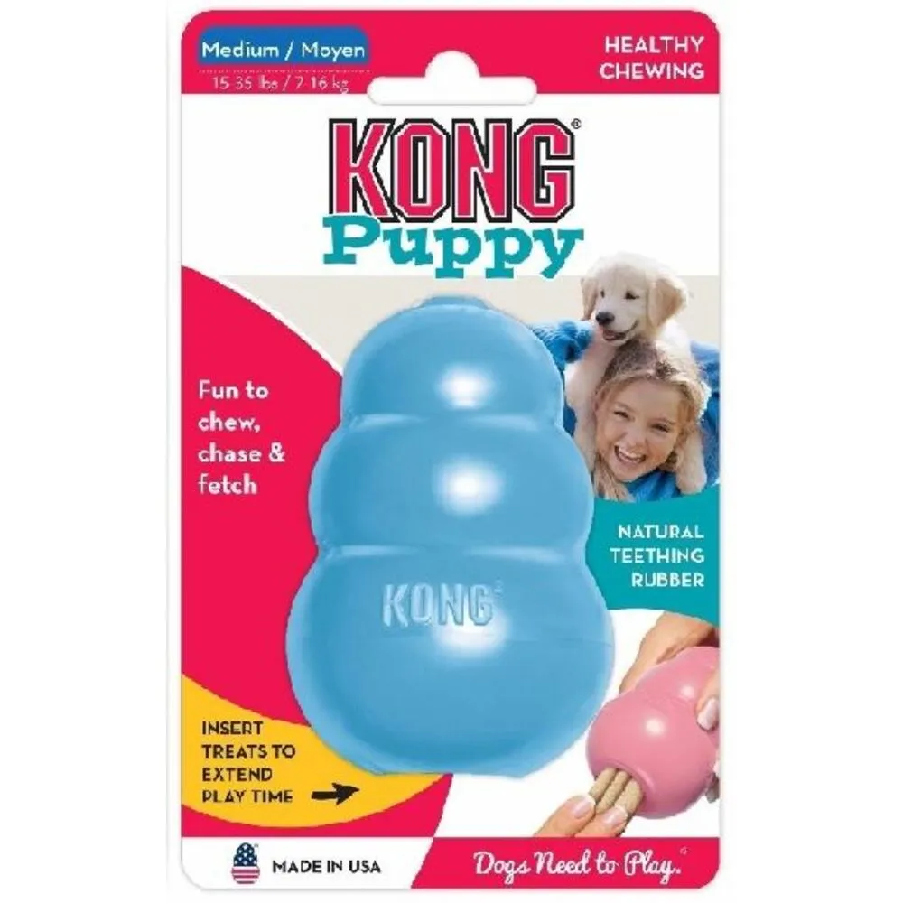 Kong Puppy Juguete Cono Azul Para Cachorros 3.5″