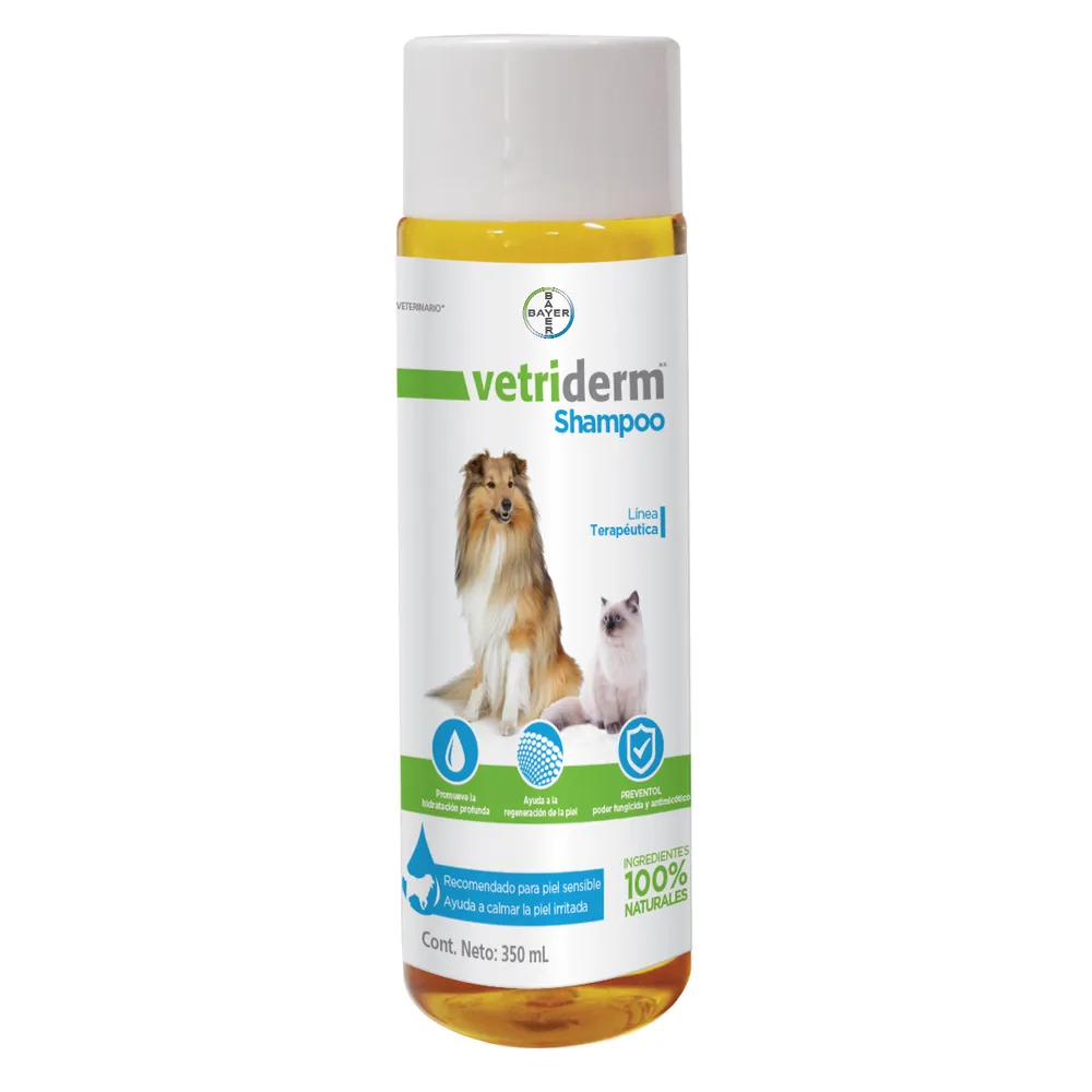 Vetriderm Shampoo Terapeutico Y Dermatológico Para Mascotas 350ml