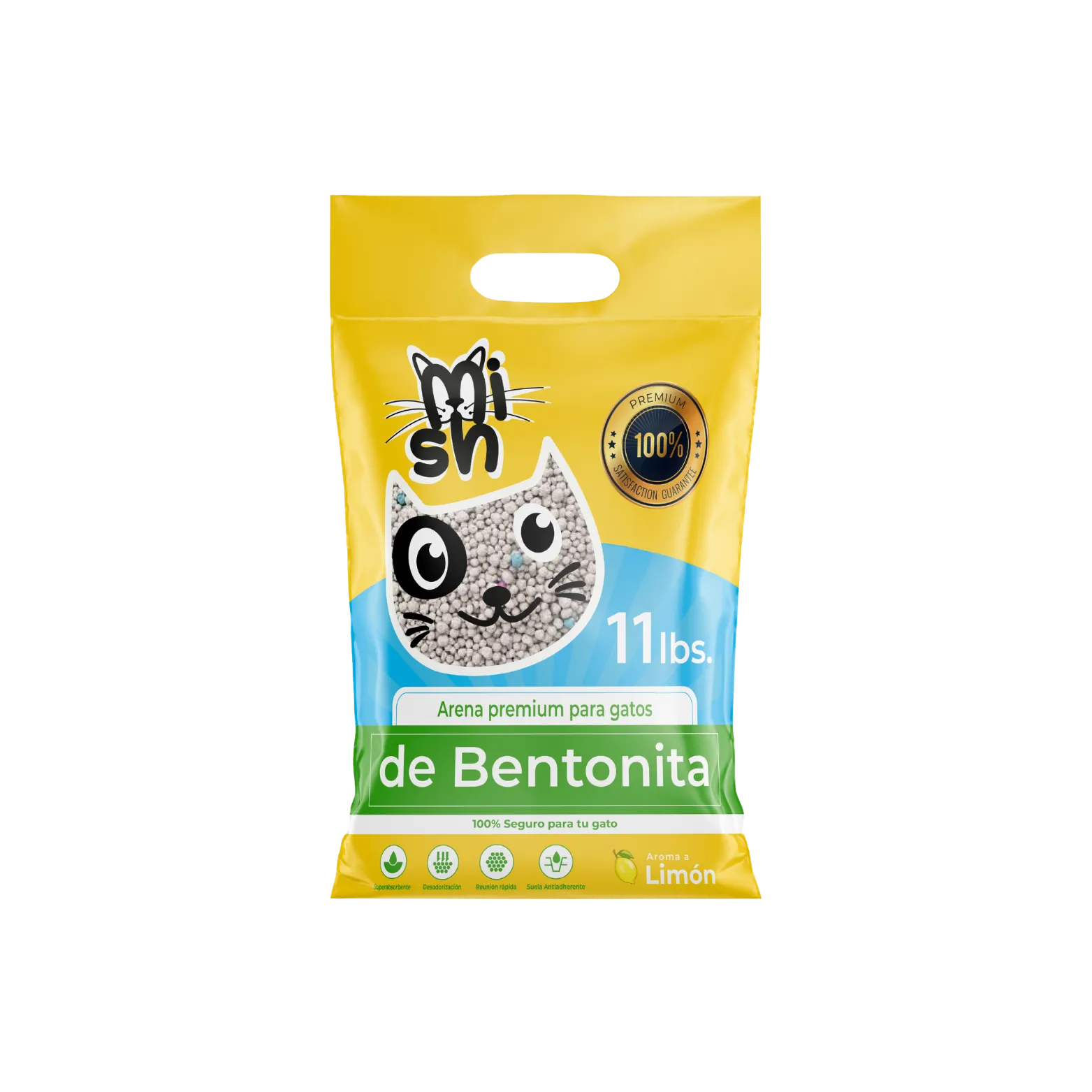 Arena Para Gatos Mish Aroma A Limón 5kg