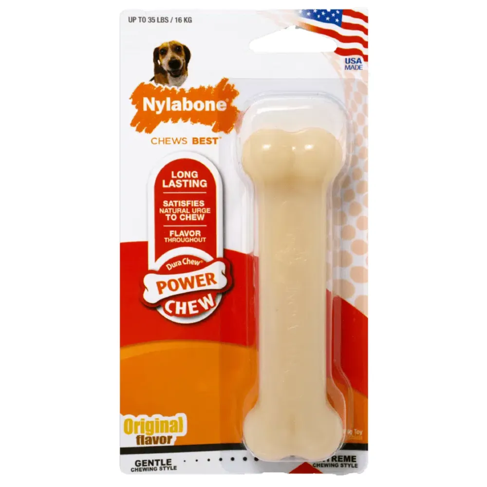 Nylabone Hueso De Juguete Sabor A Tocino Para Perros 5.5″
