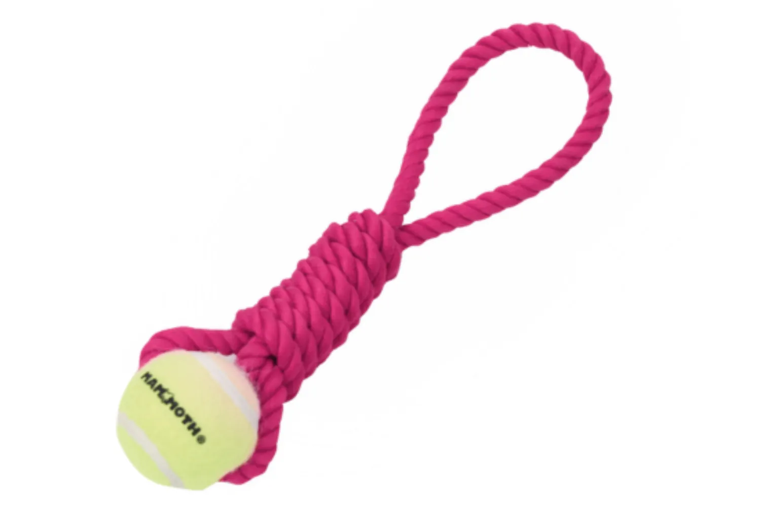 Mammoth Juguete Cuerda Anudada Azul con Pelota para Perros 11″