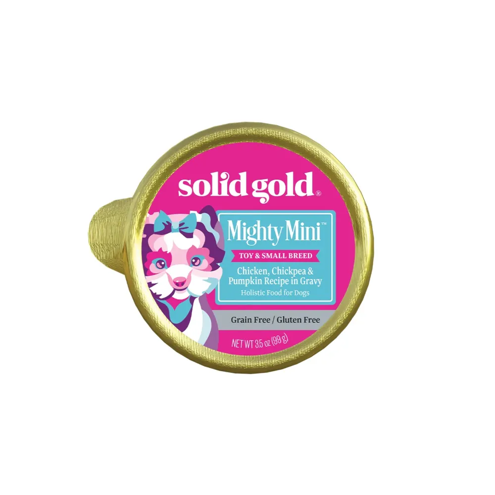 Solid Gold Mighty Mini Chicken Alimento Humedo De Pollo Libre De Granos Para Perros 3.5oz/99g