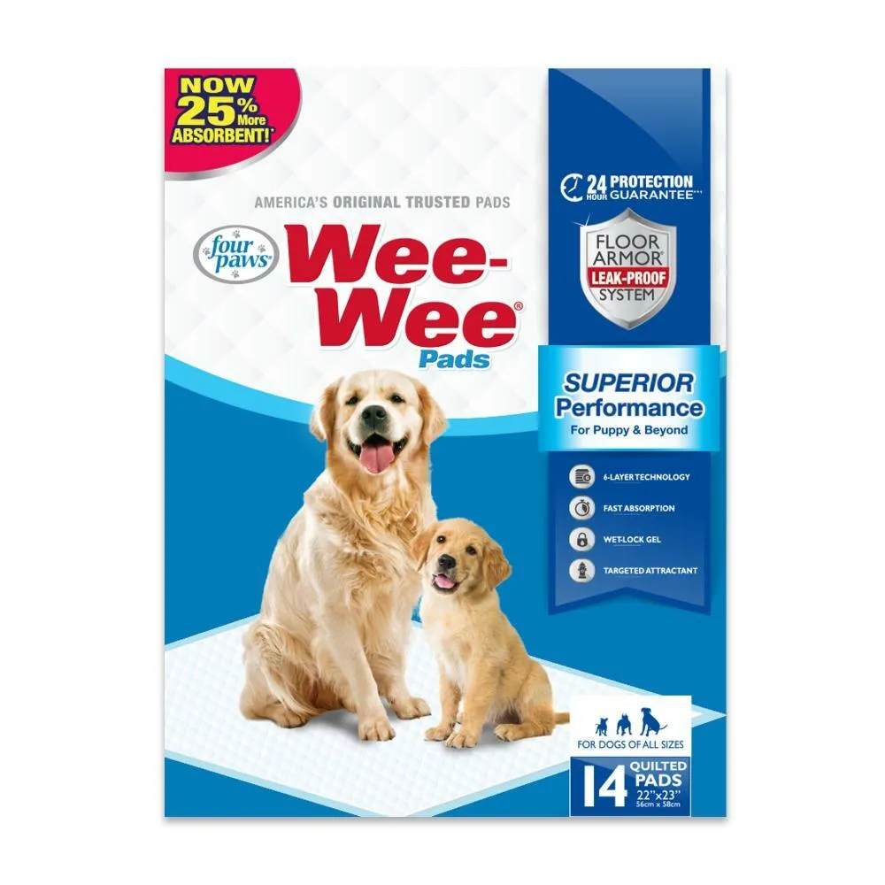Wee Wee Pads Almohadilla De Entrenamiento Para Perros 22″ X 23″ 14 Unds