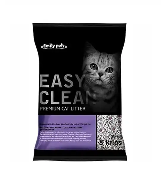 Arena Para Gatos Easy Clean Aroma Lavanda, bolsa de 8 Kilos