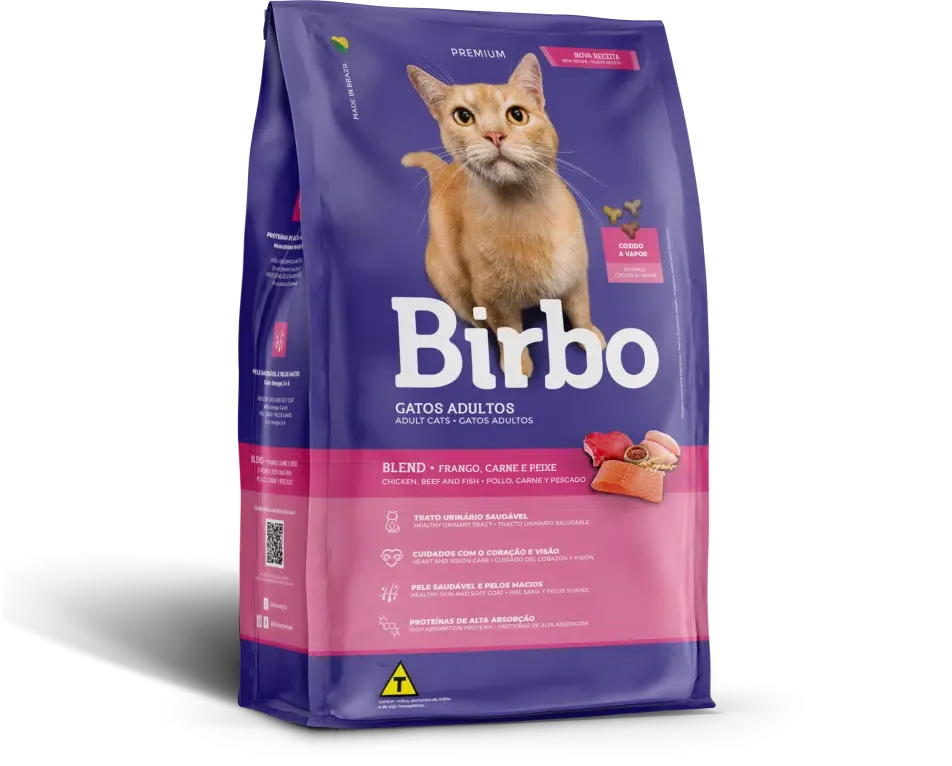Birbo Gatos Adultos Blend – Pollo, Carne y Pescado