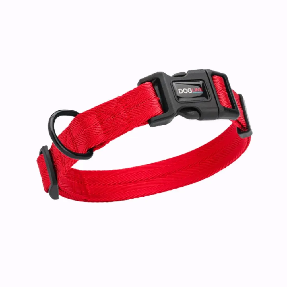 Dogline Collar Rojo de Nylon Para Perros 13″ - Imagen 2