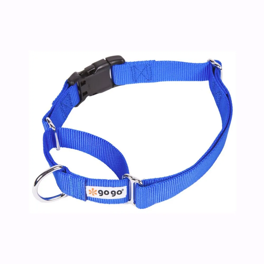 Gogo Martingale Collar Azul De Nylon Para Perros 16″