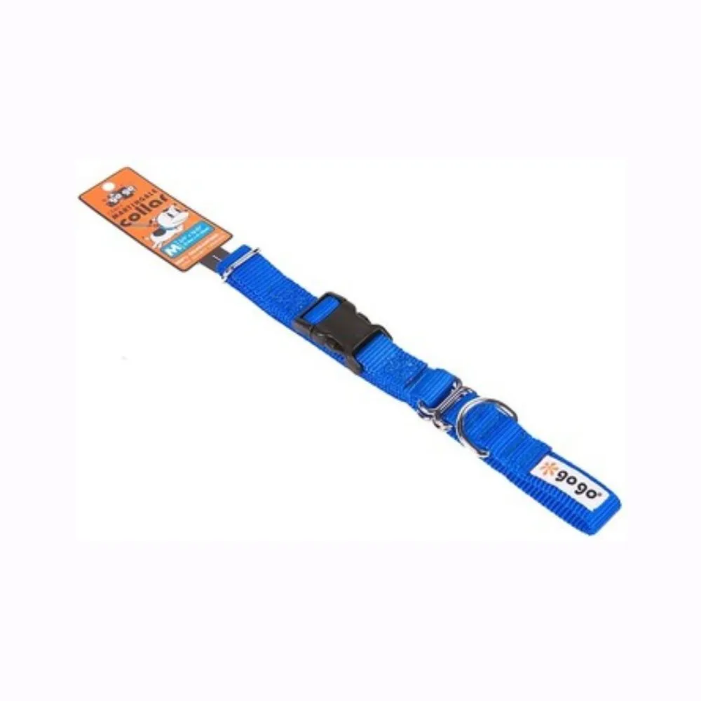 Gogo Martingale Collar Azul De Nylon Para Perros 16″ - Imagen 4