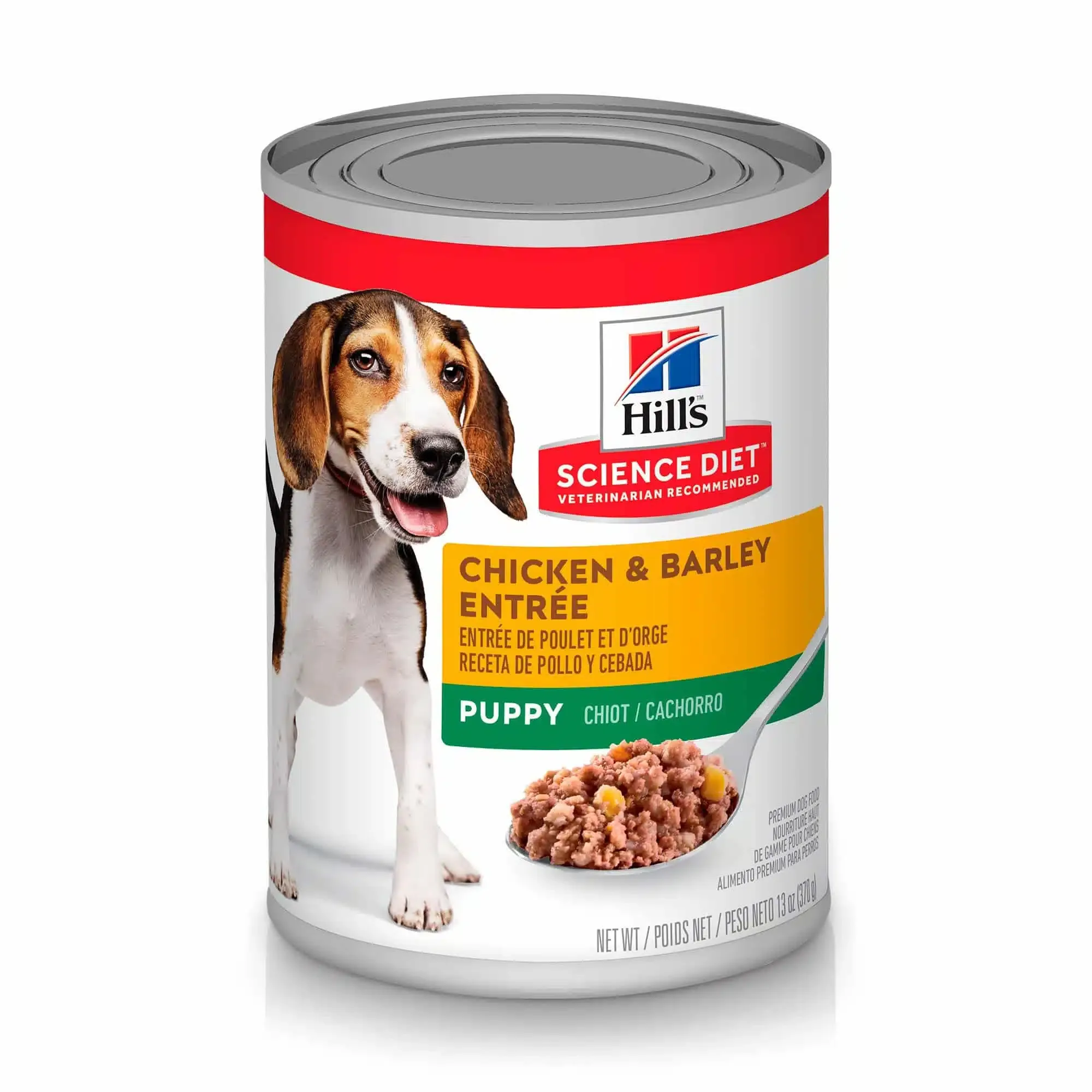 Hill’s Lata Puppy Receta de Pollo y Cebada – Alimento Húmedo para Cachorros con Pollo 13 Onz