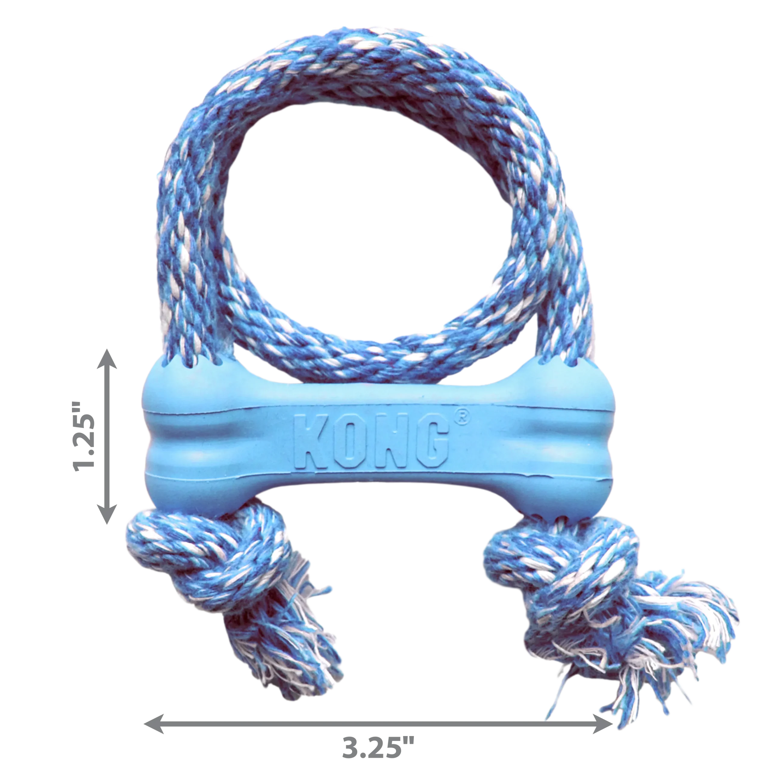 Kong Puppy Goodie Bone With Rope Xsmall - Imagen 4