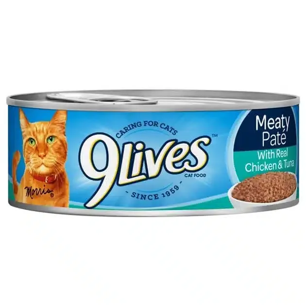 Lata Para Gato 9Lives Sabor Pollo con Atún 5.5onz