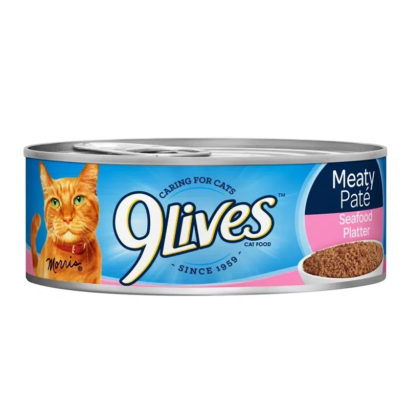 Lata para gato 9lives sabor camarón y cangrejo 5.5onz