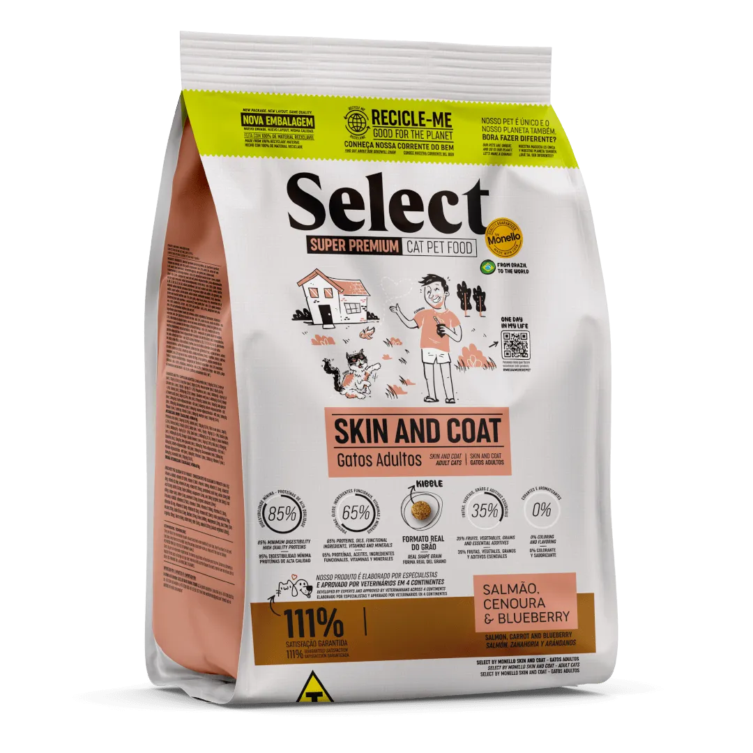 Monello Select Super Premium Gatos Adultos – Skin & Coat