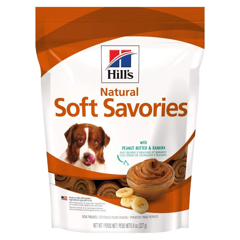 Hill’s Golosinas Naturales de Mantequilla de Maní Y Plátano Para Perros 8oz