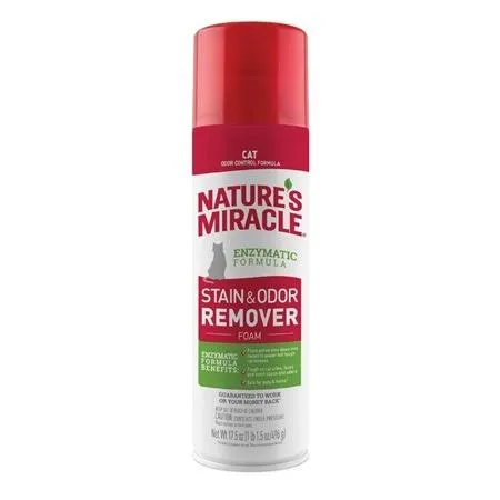 Nature’s Miracle Aerosol – Eliminador de Manchas y Olores para Gatos 17.5 Oz