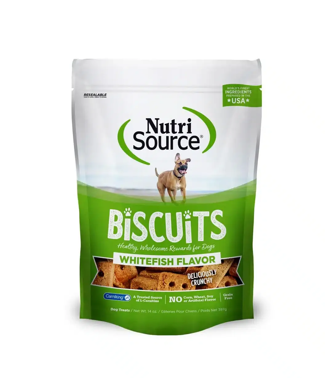 Nutrisource Healthy Grain Free Whitefish Dog Treats 14oz