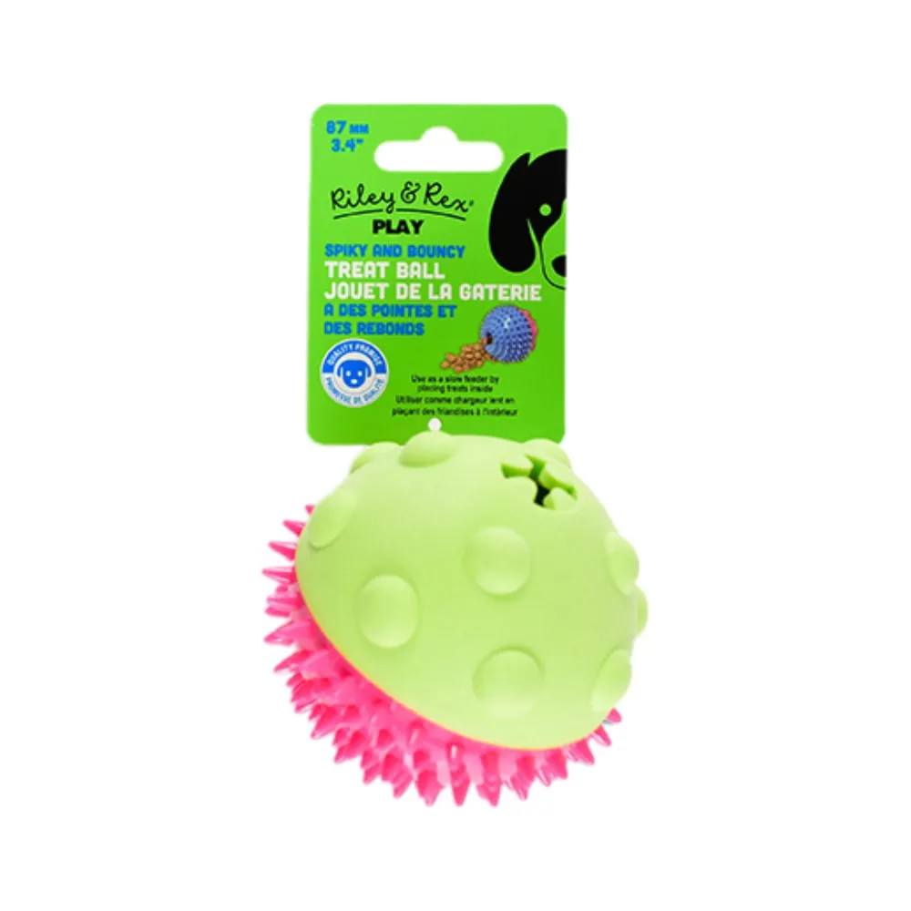 Riley & Rex Pelota Rosa Dispensador de Golosinas para Perros 3.4″