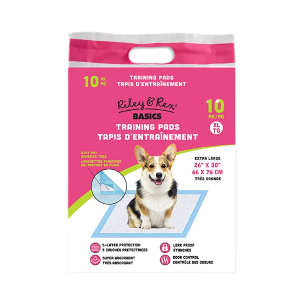 Riley & Rex Pet Training Pads XL Almohadilla De Entrenamiento Con Adhesivo Para Perros 26″ X 30″ 10pk
