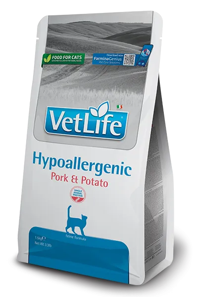 Vet Life Hypoallergenic Pork & Potato Feline 2kg