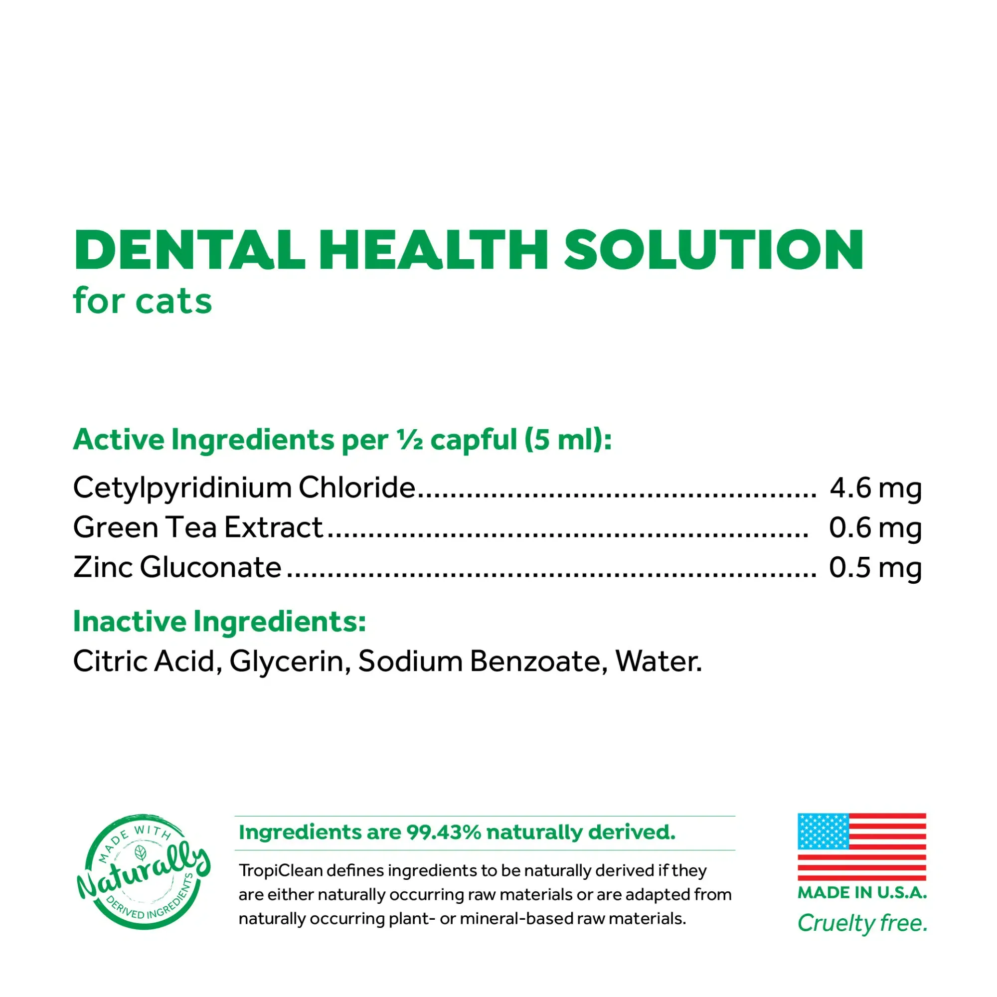 Tropiclean Fresh Breath Dental Health Solution For Cats - Imagen 5