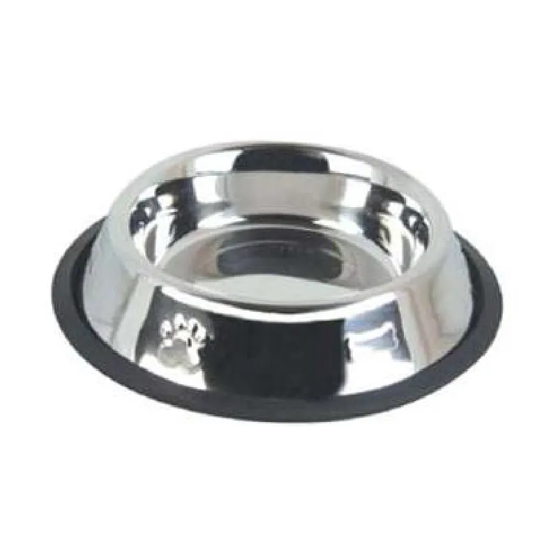 Plato Antideslizante de Acero Inoxidable para Perros y Gatos