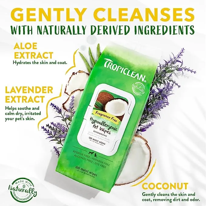 Tropiclean Pet Hypoallergenic Wipes – Toallitas Limpiadoras - Imagen 5