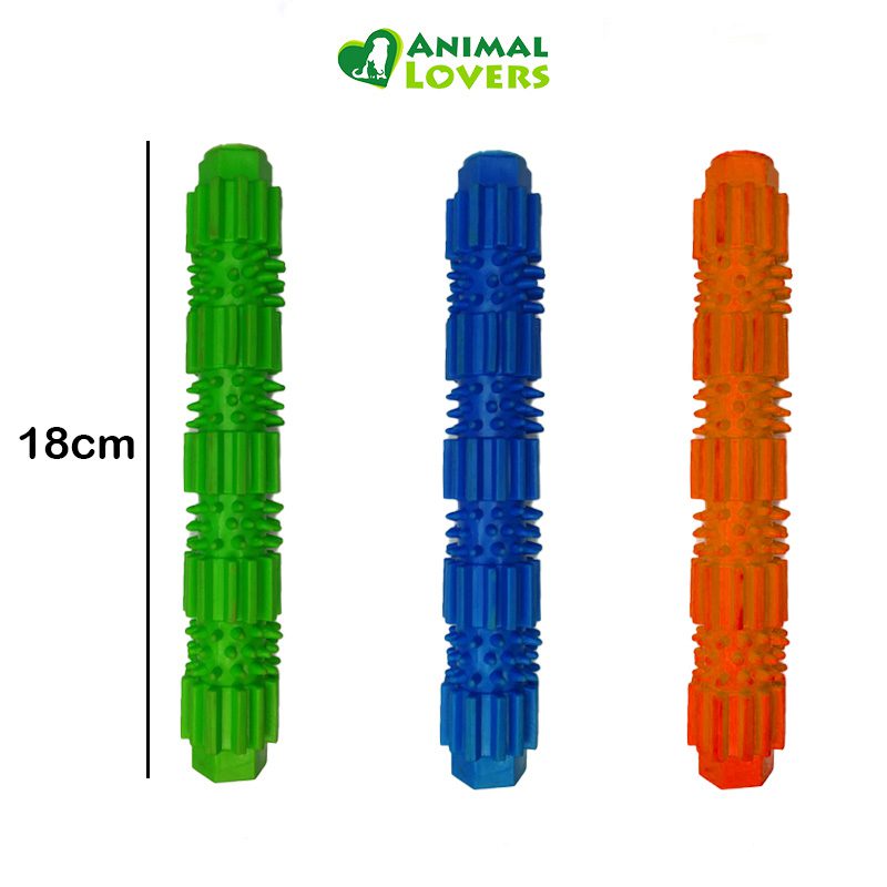 Mordedor de Goma Doble Textura para Perros – 1 Juguete Resistente para Masticar y Limpiar Dientes