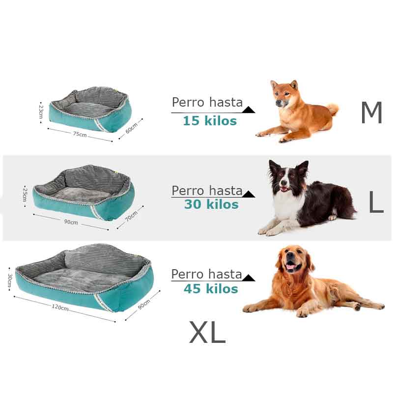 Cama Antiestrés Perros Sillón Cotelón L, Increíble 2 usos Invierno Verano - Imagen 2