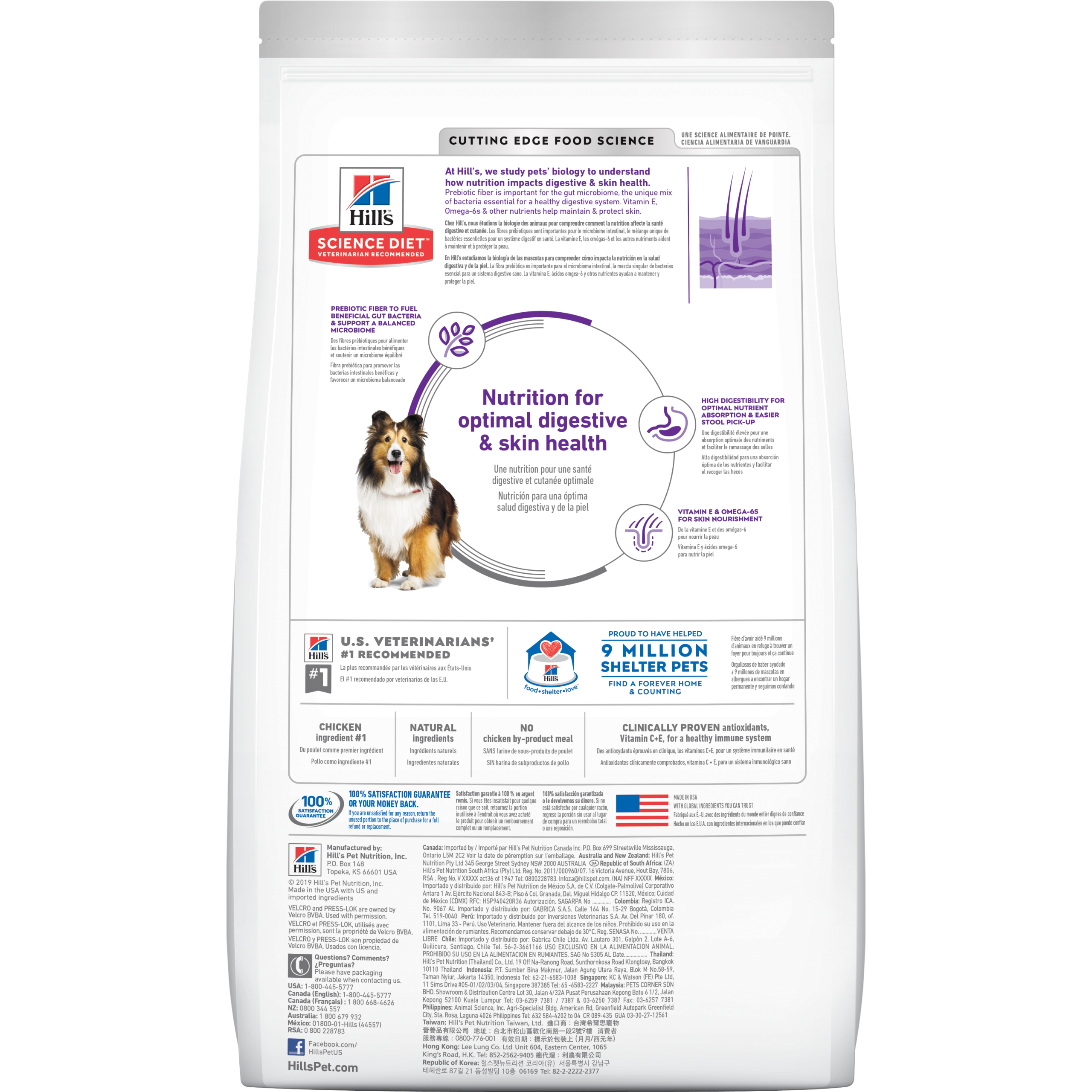 HILLS SCIENCE DIET MAINTENANCE PARA PERROS ADULT SENSITIVE STOMACH & SKIN - Imagen 2