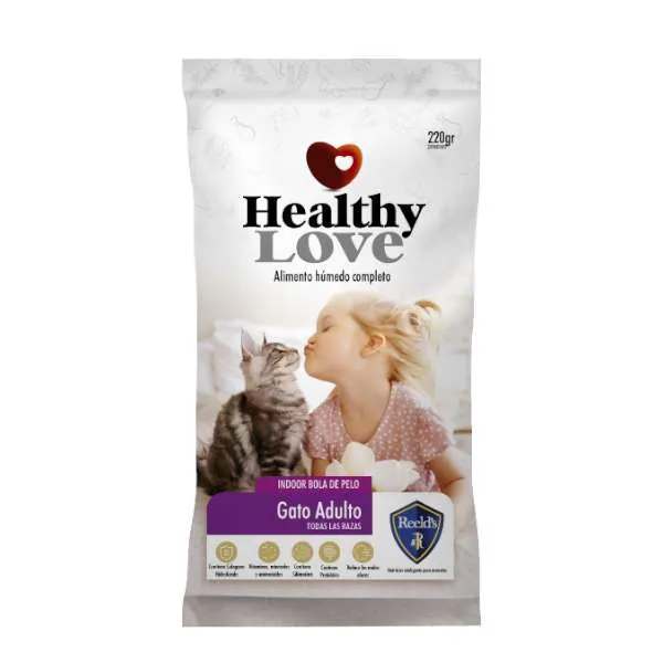 Comida Húmeda para gatos HEALTHY LOVE GATOS ADULTOS POLLO sobres de 220gr c/u