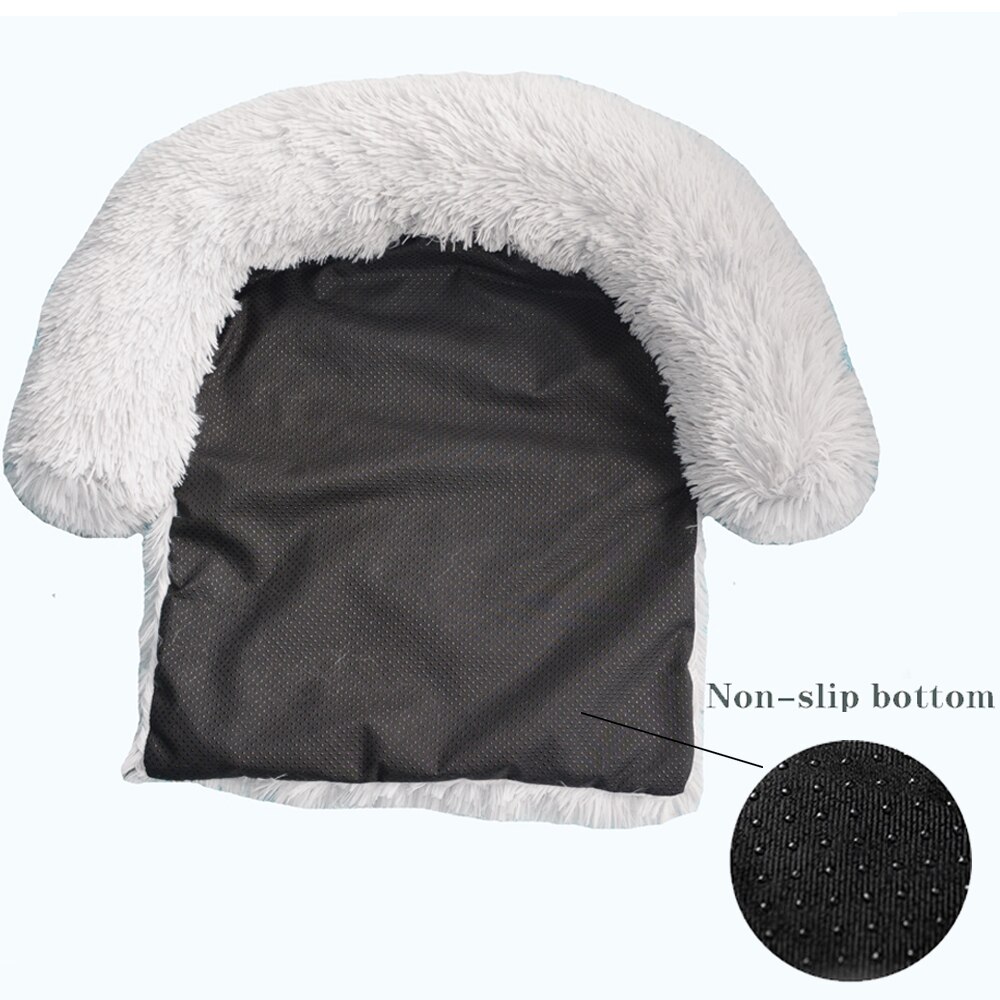 Sofá cama de felpa para perro grande, cojín lavable, manta, funda para sofá - Imagen 3