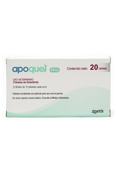 Apoquel 3.6 mg-Tratamiento Dermatitis Alérgica x 10 Tabletas
