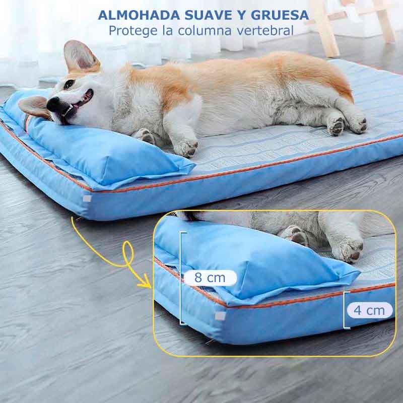 Colchón para Perro con Almohada Talla L – Descanso Superior y Comodidad Total - Imagen 2