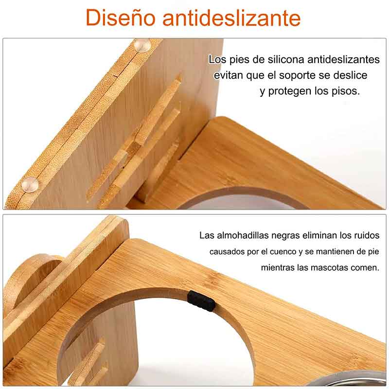 Comedero En altura para Perros Inclinado de Bambú: Increíble Máxima Comodidad y Bienestar Natural - Imagen 8