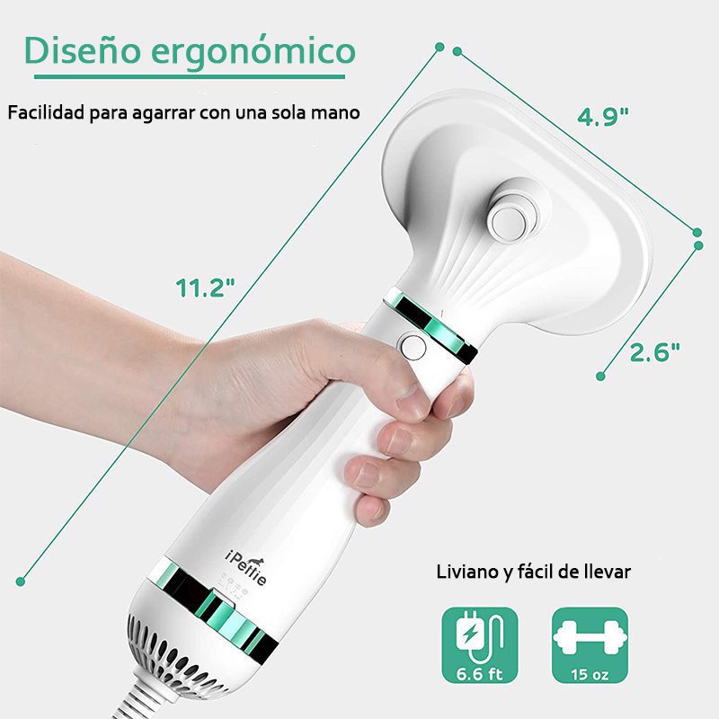 Secador de pelo para perros y Cepillo 2 en 1, Eficaz - Imagen 8