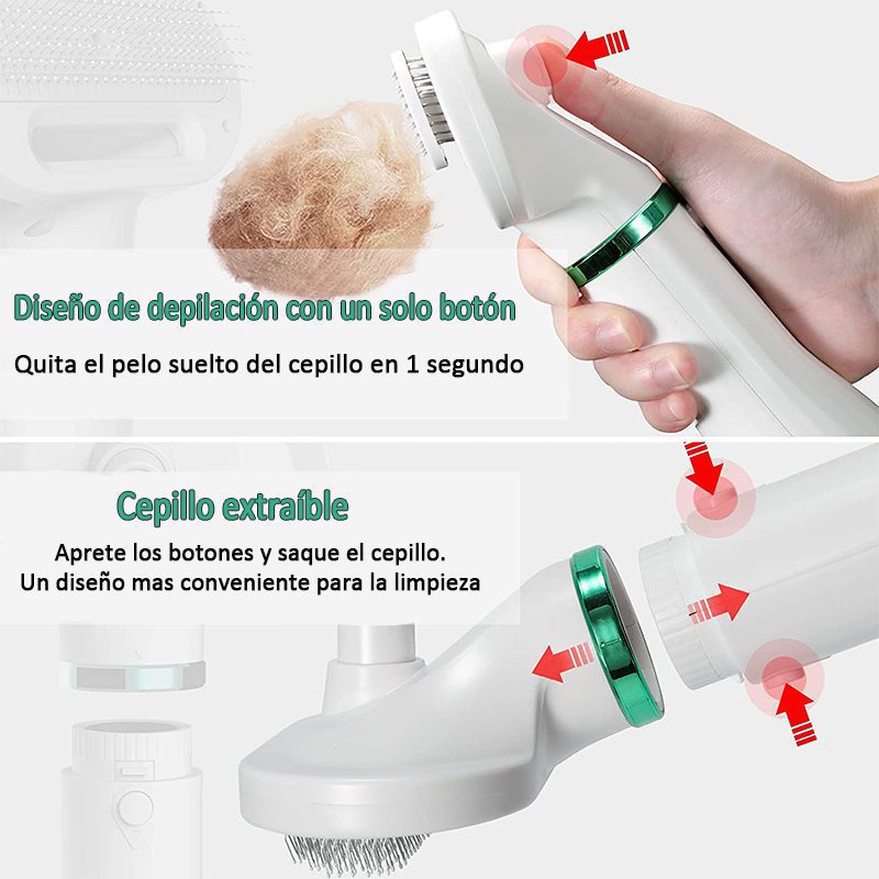 Secador de pelo para perros y Cepillo 2 en 1, Eficaz - Imagen 7