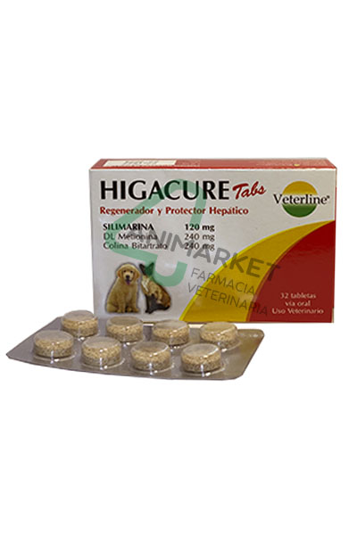 HIGACURE – Regenerador y Protector Hepático x 32 tabs – Veterline