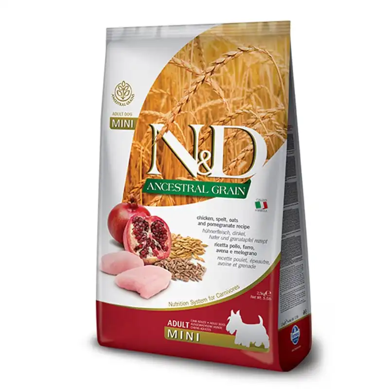 N&D Ancestral Grain Perro Adulto Mini 2,5 kg NUEVO