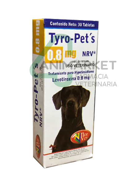 TYRO PET´S Levotiroxina 0.8mg x 30 Comprimidos