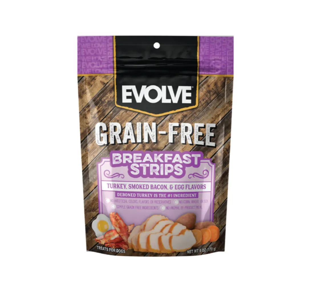 EVOLVE DOG SNACK CLASSIC JERKY BREAKFAST BISCUIT PAVO TOCINETA - Imagen 2